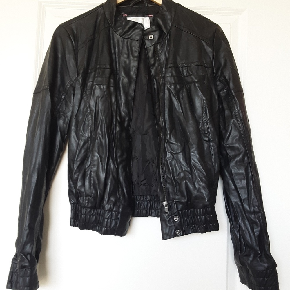 Faux Leather Moto Jacket